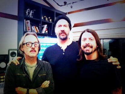 Butch Vig, Krist Novoselic y Dave Grohl