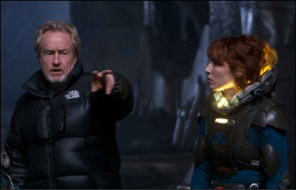 Ridley Scott directing Prometheus