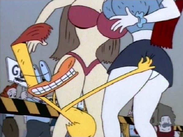 Duckman-trying-to-grab-a-couple-of-women-s-butt-cartoons-35873160-598-446