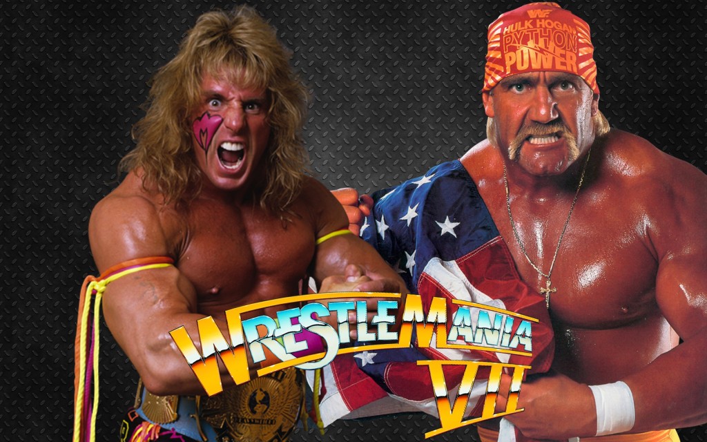 Hulk-Hogan-VS-Ultimate-Warrior-Wrestlemania-VII-HD-Wallpapers